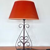 Vintage wrought iron spiral lamp