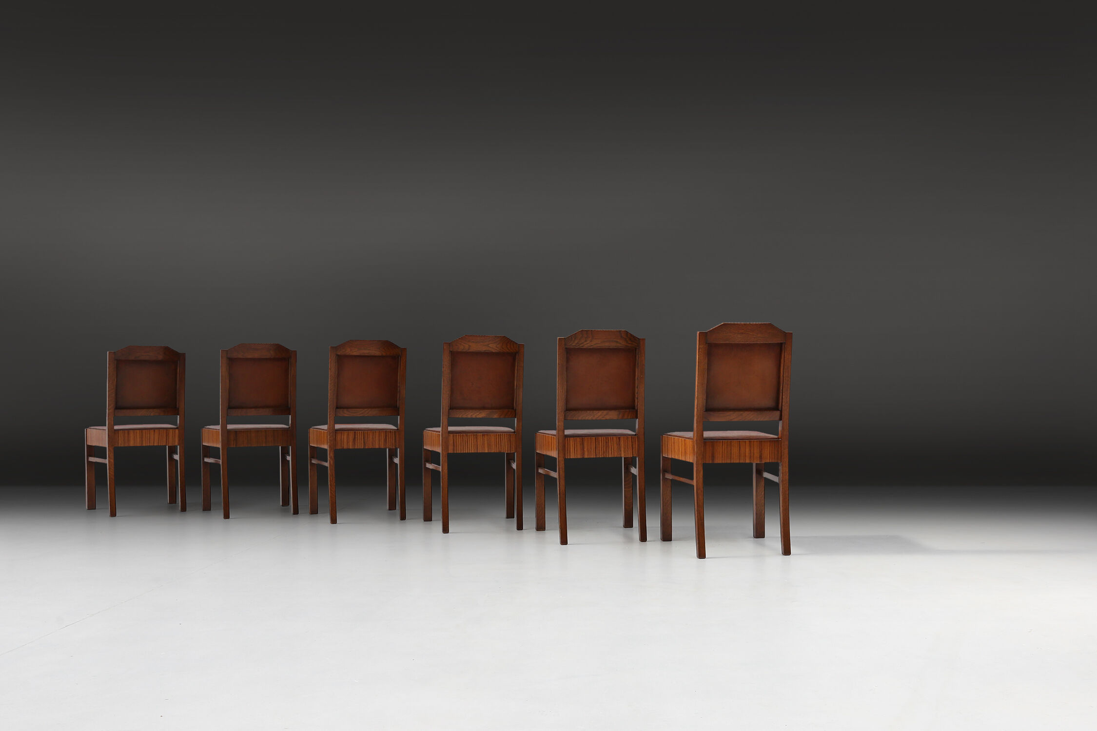 Six Art Deco dining chairs by De Coene Ca.1930