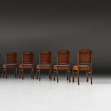 Six Art Deco dining chairs by De Coene Ca.1930