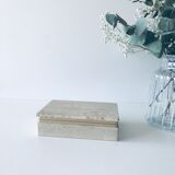 Travertine and brass box