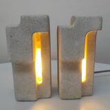 Paire de lampes en pierre.  Albert Tormos  1970