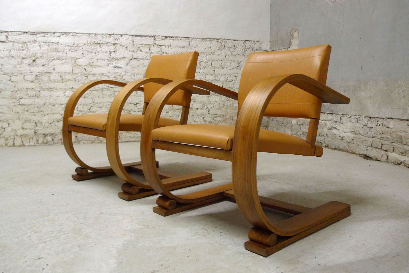 Pair of art deco armchairs