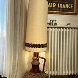 Vintage openwork ceramic lamp - 60s-70s - Fat Lava / Space style