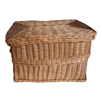 Rattan wicker basket large toy chest