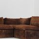Vintage modular sofa brown velvet Italy 1970s