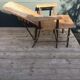 Chaise longue osier & rotin 1950