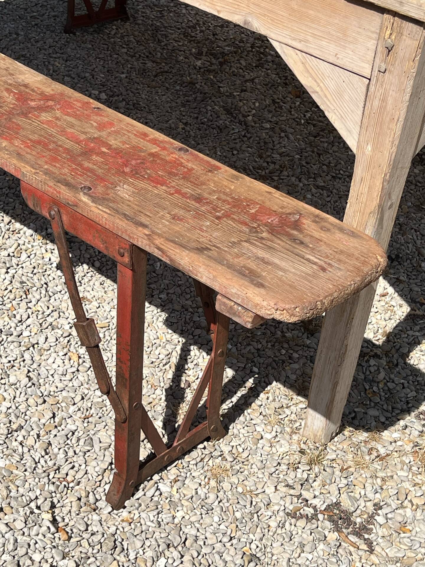 Paire de bancs pliants