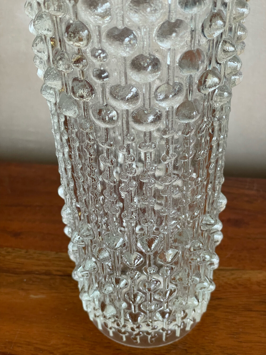 Moulded glass vase