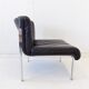 Girsberger Eurochair set of 2 black leather lounge chairs