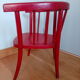 Children's chair JAPY Brothers in red lace-up curved wood