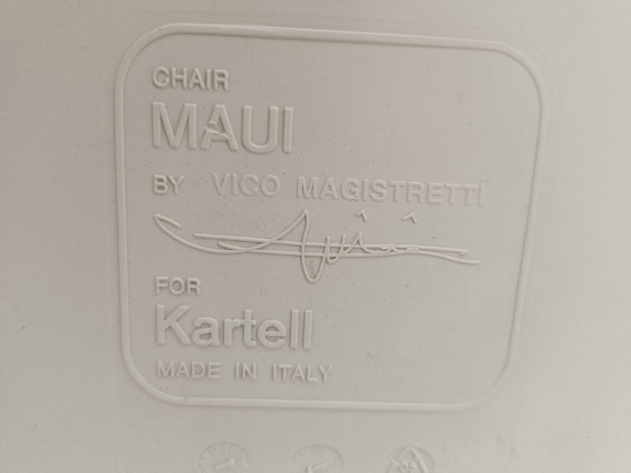 Maui chair by Vico Magistretti for Kartell