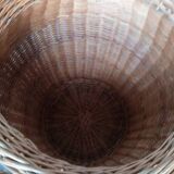 Basket 57cm woven rattan pot shape