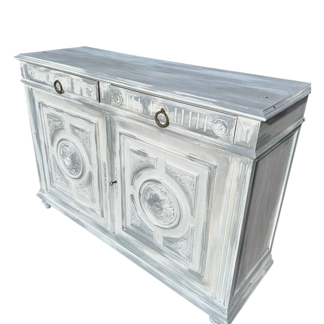 Low wooden sideboard