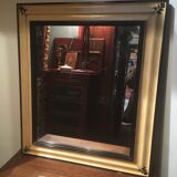 Miroir noir et blanc cassé 79x69cm