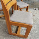 Ensemble 4 chaises, forme scandinave, année 1983