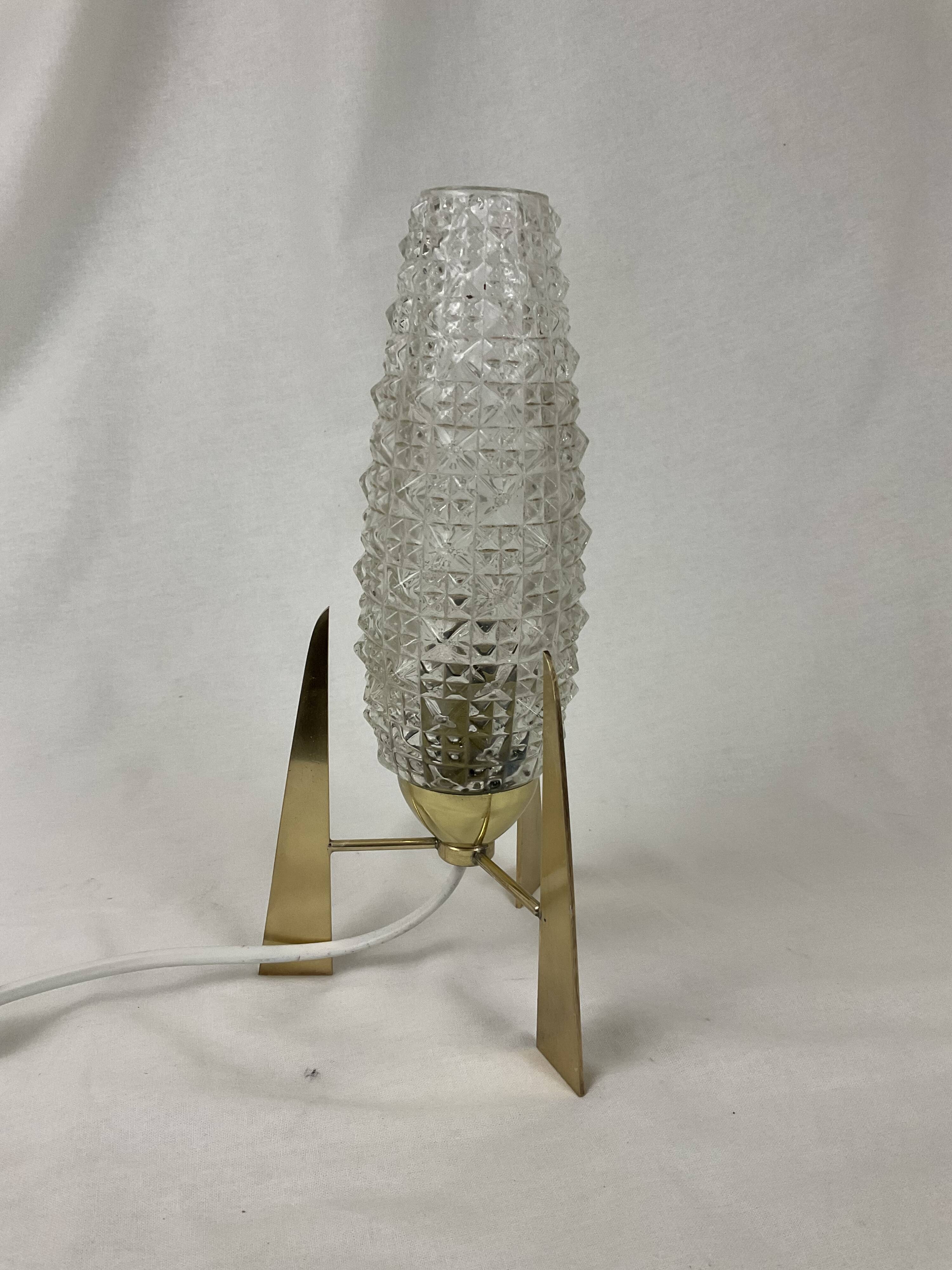 Bedside lamp mid century modern french style 1950 1960 space age