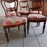 Set of 5 19th century cacahogany chairs
