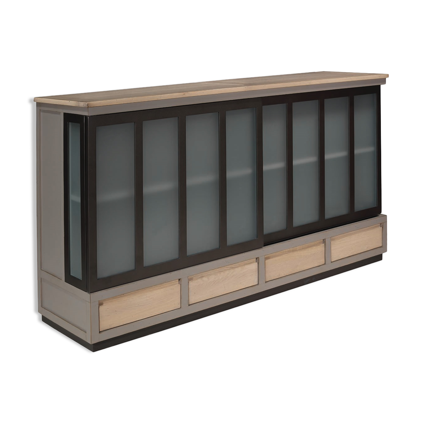 Row with glass roofs