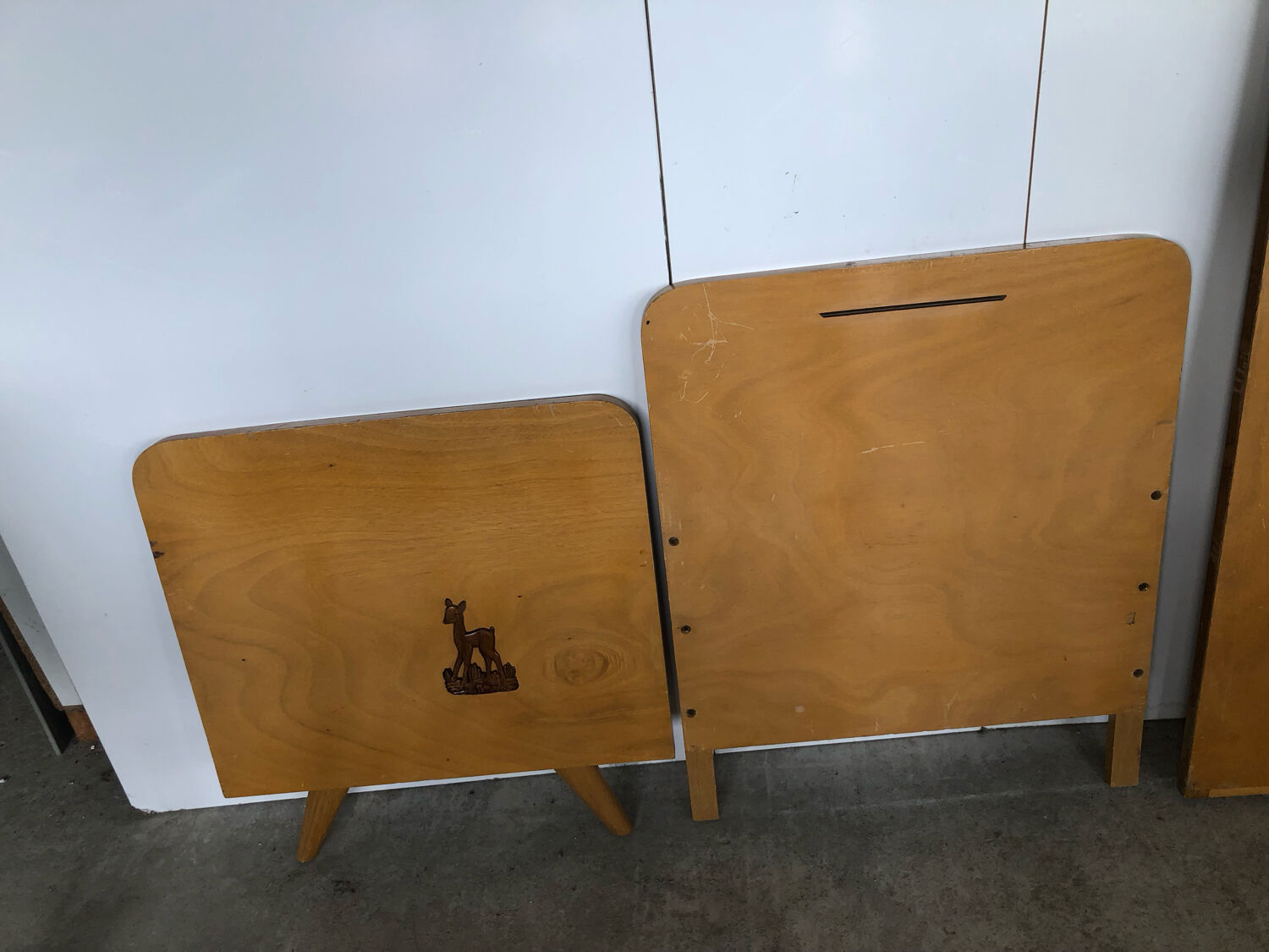 Scandinavian children's bed year 60 with rattan