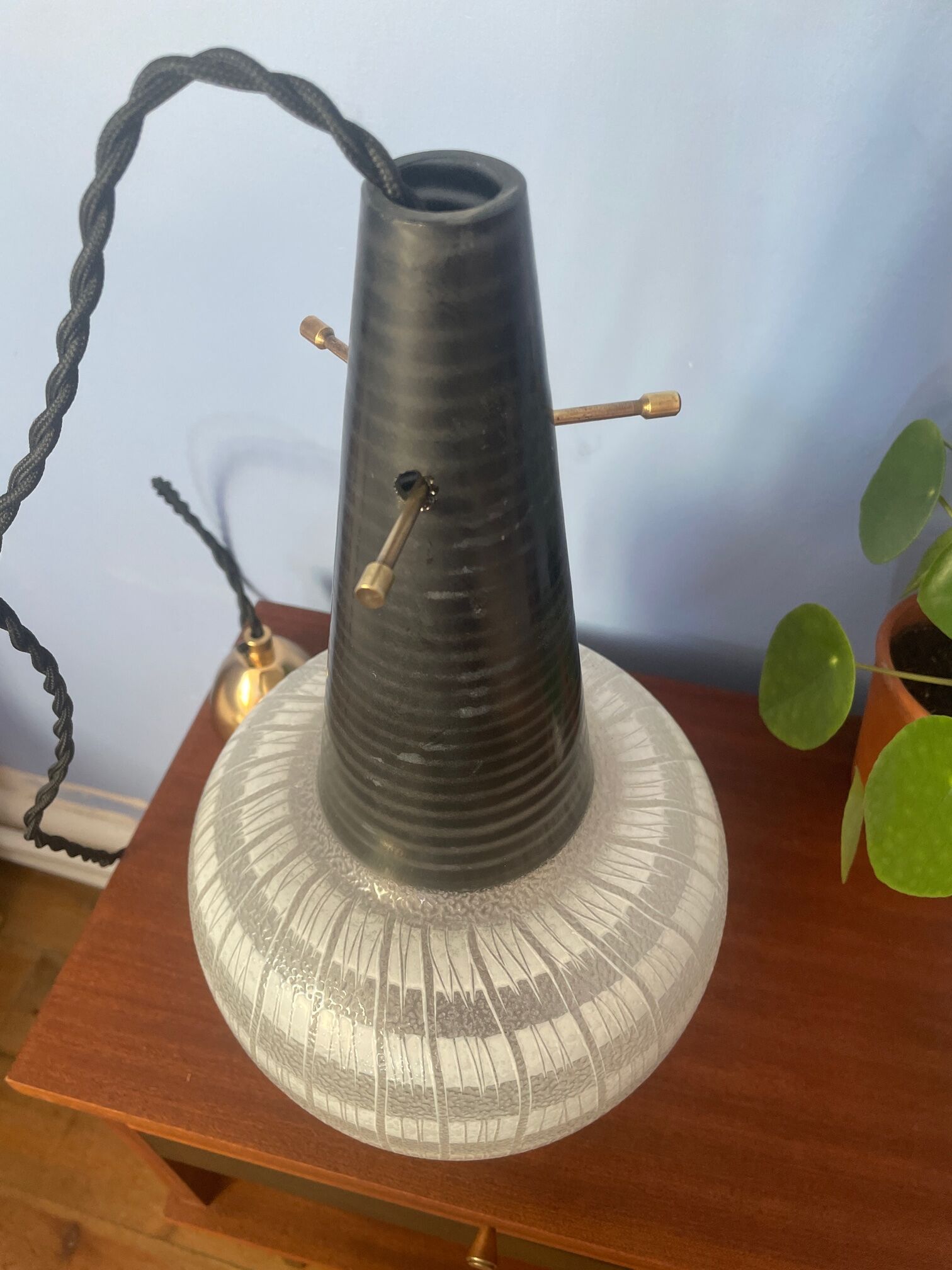 Italian murano glass pendant lamp