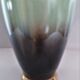 Vintage earthenware vase gold border marked Germany