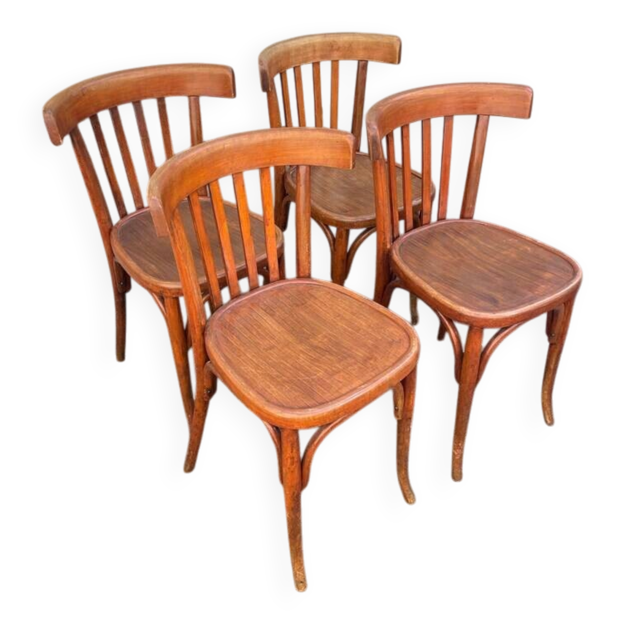 Lot de 4 Chaises bistrot vintage, chaise vintage, chaise de salle à manger - chaise bistrot vintage rétro