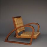 Vintage Lounge Chair and Ottoman by Francis Jourdain, 1920s
