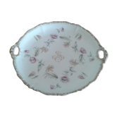 Ravissant plat à tarte en porcelaine, Limoges Jean Pouyat