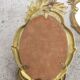Pair of appliques in gilded bronze and Louis XV style mirror