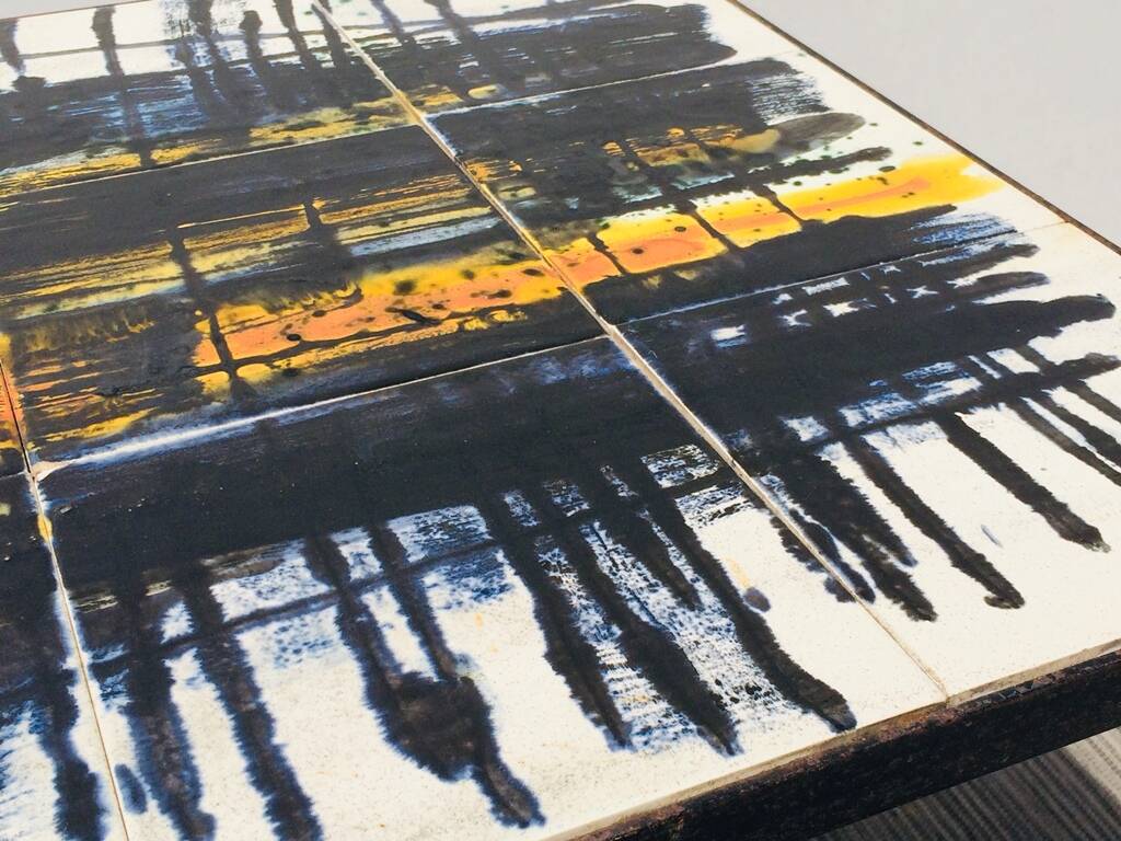Belarti tiled coffee table. Vintage 60s