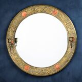 19th century antique round mirror
