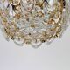 Small golden brass suspension with crystal glass inlay by Palwa, Germany, 1970s.