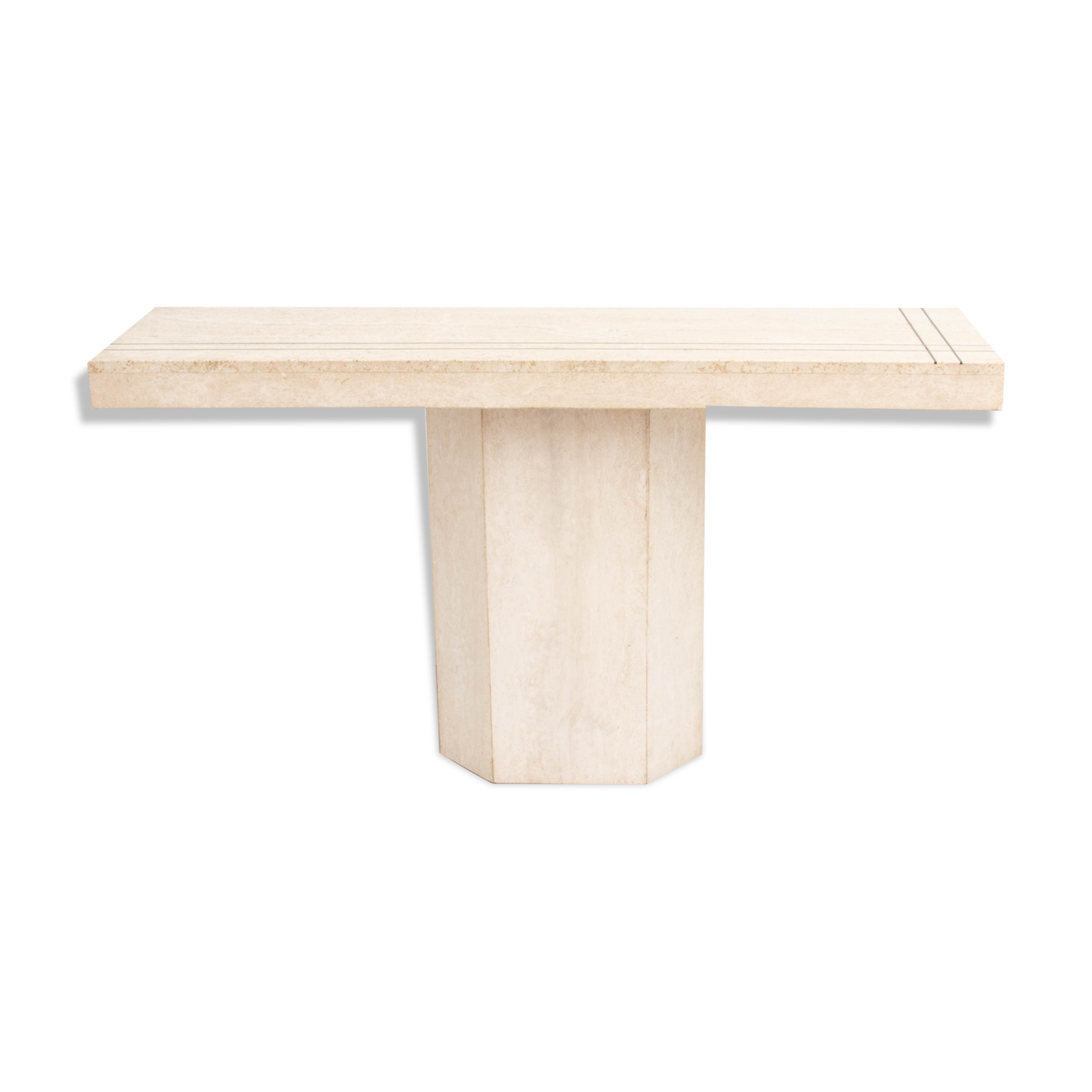 Vintage travertine console table