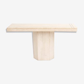 Vintage travertine console table