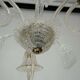 Art Deco Murano Glass Three-Arm Chandelier, Italy, 1940s