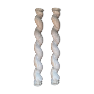 Paire de colonnes palissandre