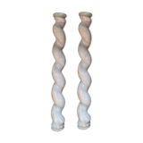 Pair of rosewood columns