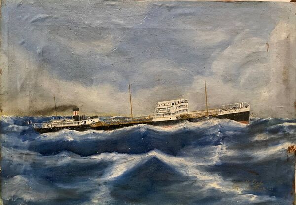 Paysage marin, bateau Atlantique 1927