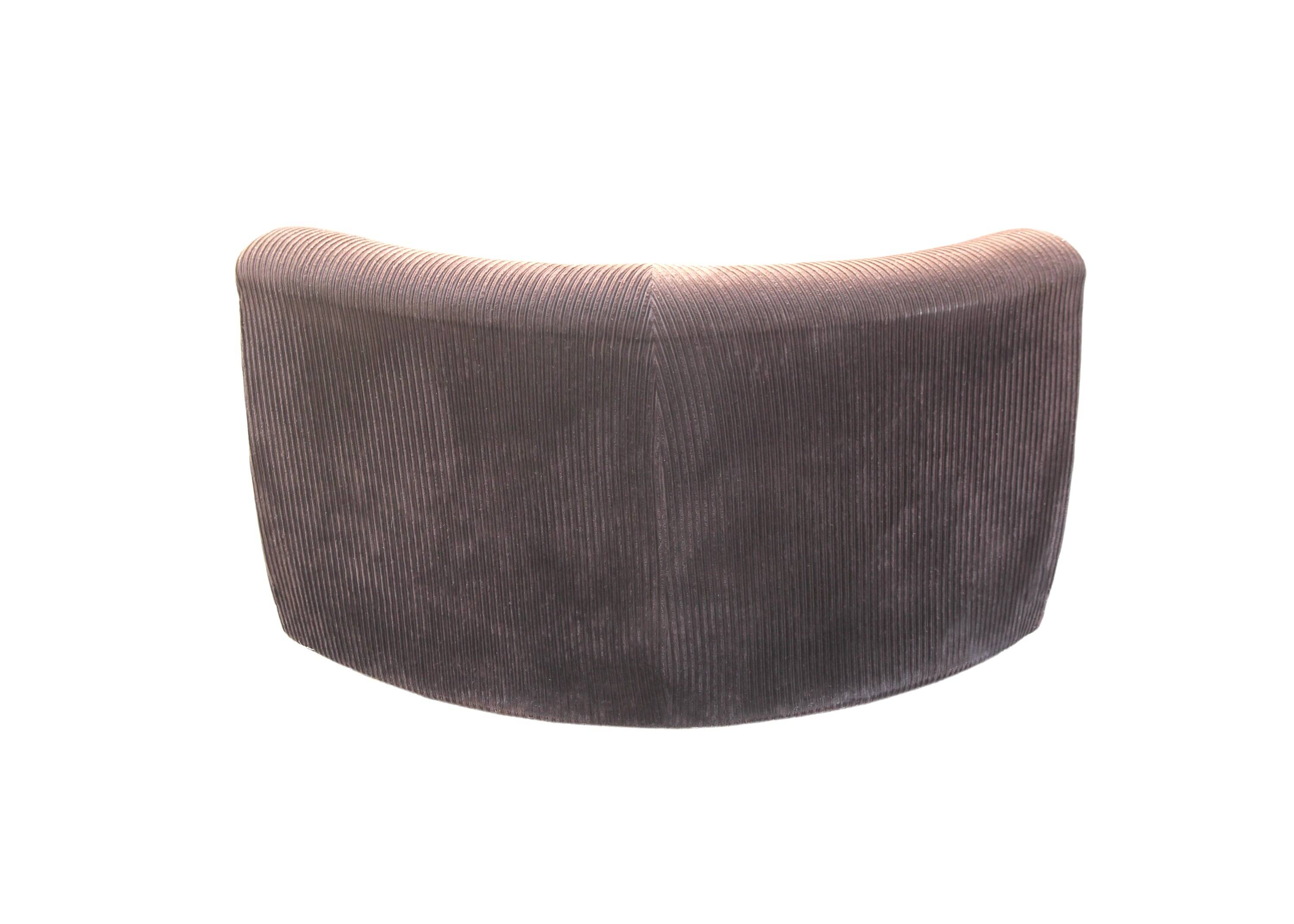 Vintage corner chair in brown velvet