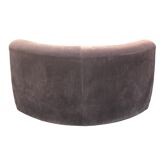 Vintage corner chair in brown velvet