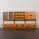 Scandinavian mid century oak wall unit with backlit, Denmark 1970s