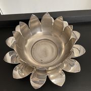 Empty Lotus pocket in silver metal Italy 70s
