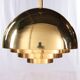 Vintage brass hanging lamp by Vereinigte Werkstatten Collection, 1960