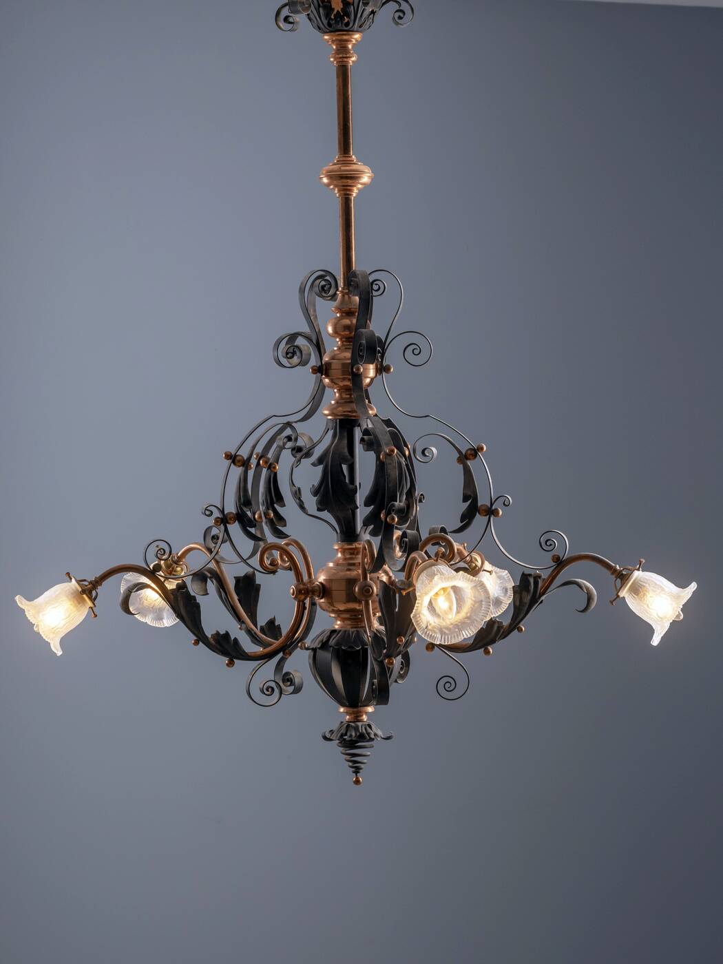 Vintage Iron Candlestick, 1910s