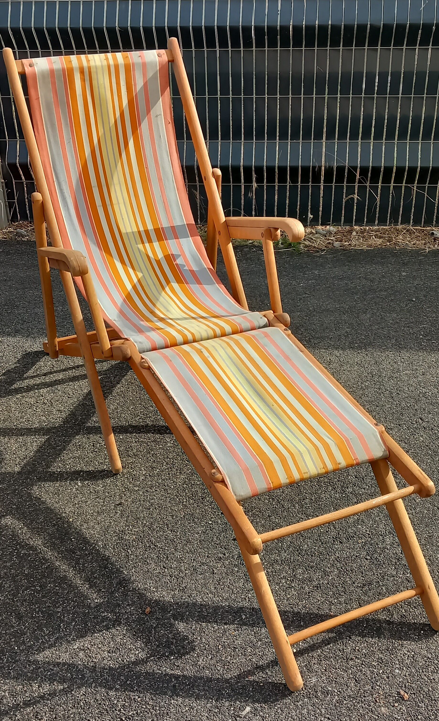Deck chair, Chilean vintage orange tone