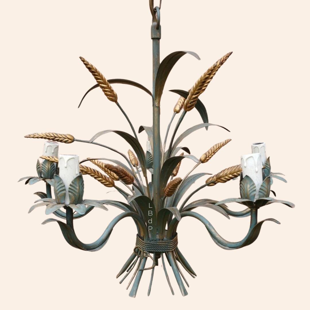 Chandelier, "Wheat Ears" suspension by Masca - circa 1970