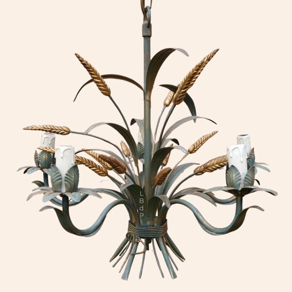 Lustre, suspension ''Epis de blé'' de la maison Masca - circa 1970