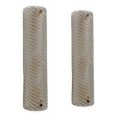 Pair of Barovier & Toso Style Modern Murano Glass Smoked Twisted Sconces