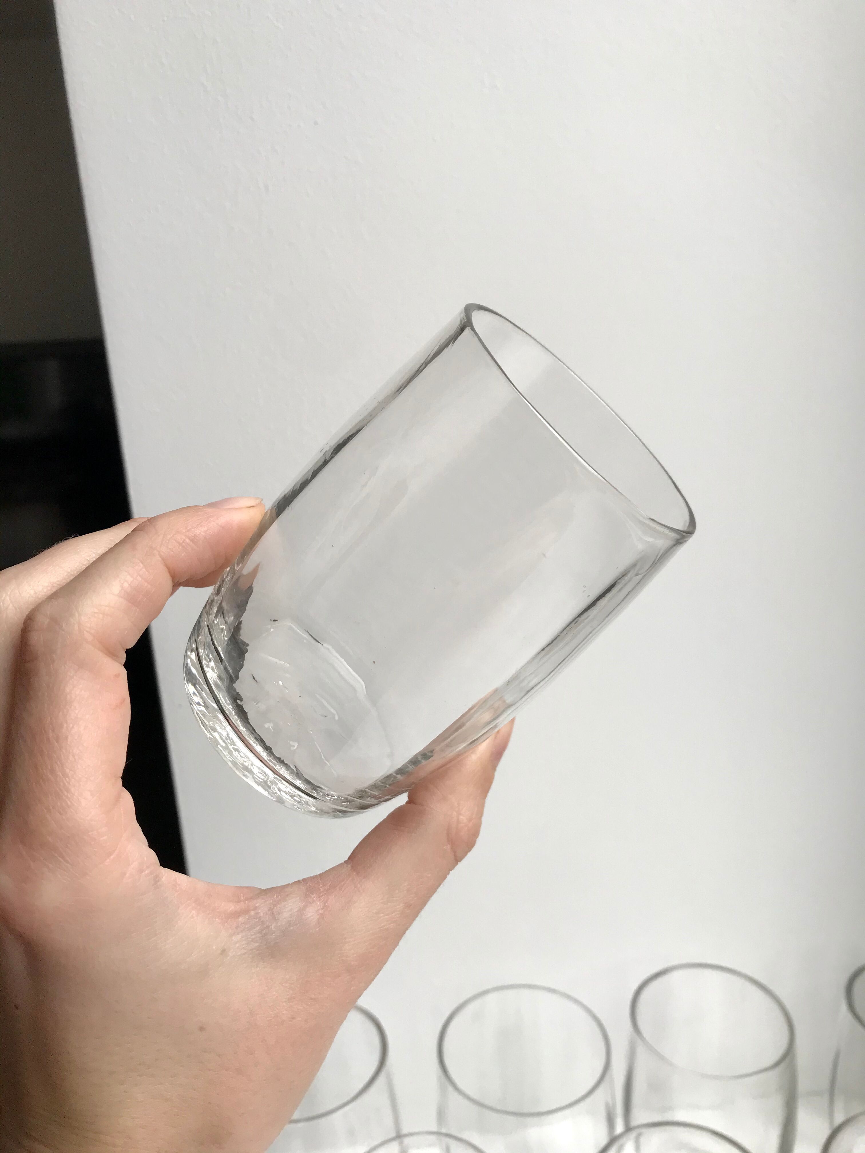 Set of 8 molded glass water glasses old 20-30s