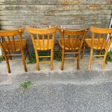 Suite de Chaises de Bistrot en Bois
